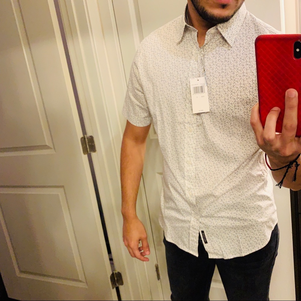 Michael Kors Men’s Casual Dress Shirt Short Sleeve